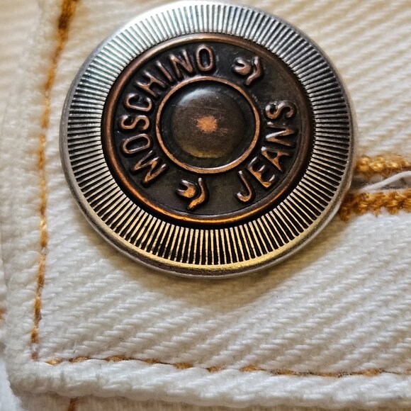 Moschino Jeans White Denim High-Waist Straight Leg - Size 29 - Picture 12 of 16